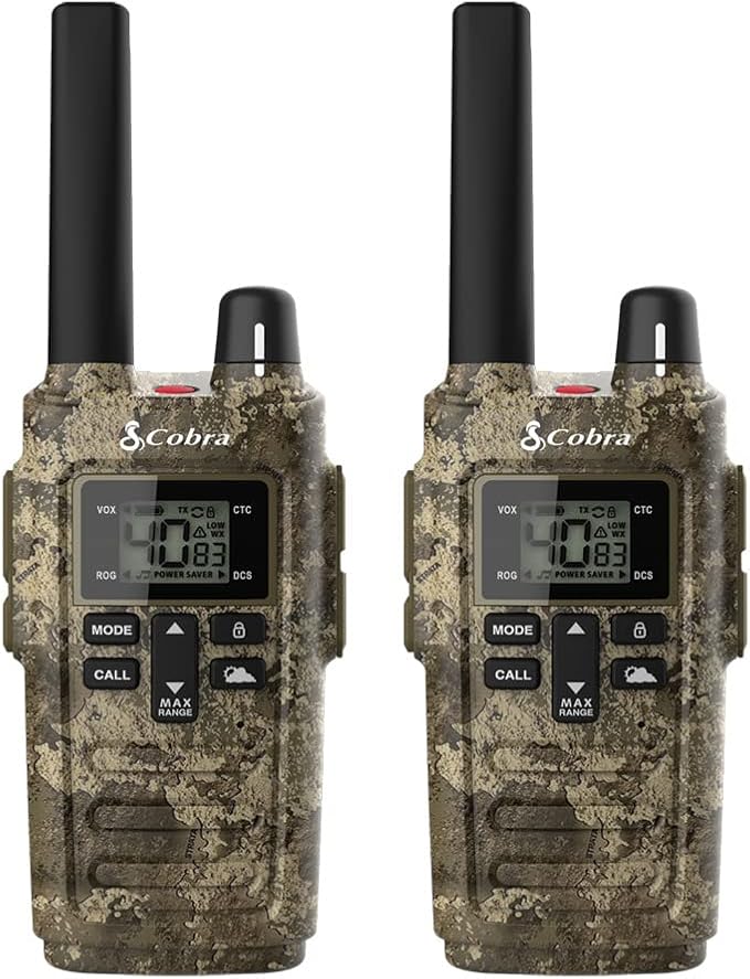 Cobra 32-Mile, Rugged Two-Way Radio, Truetimber Strata, 2 Pack