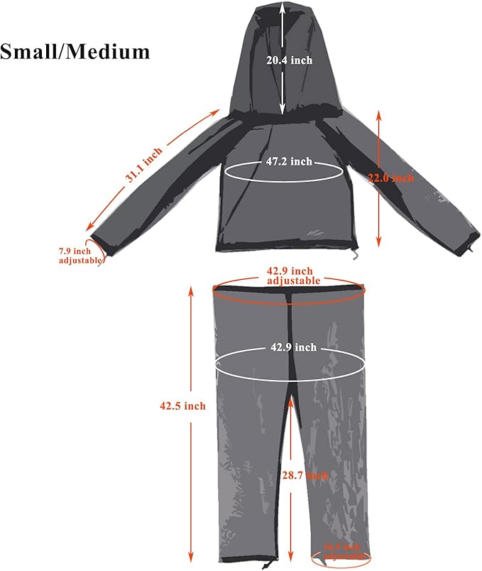 4 Pieces Mosquito Net Suit – Jacket Hood & Pants & Mitts & Socks Sets, Light-Weight & Breathable Mesh Clothing (Small/Medium(1 Pack))