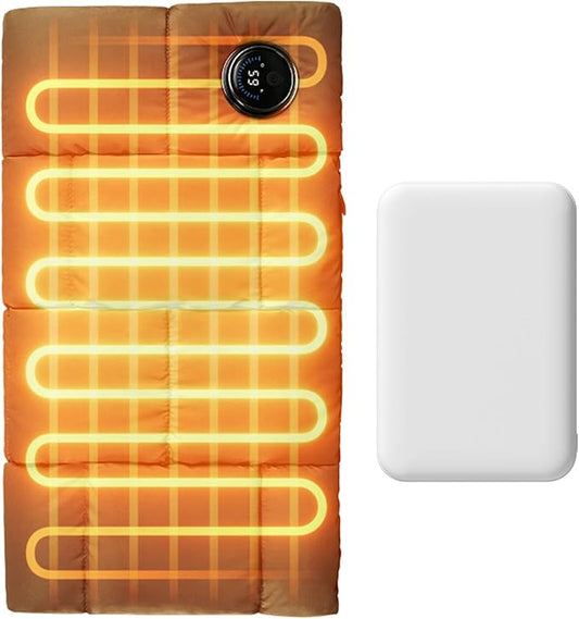 JISULIFE Hand Warmers Rechargeable, 6 Gears Heated Gloves with Power Bank, Multi-Functions Heating Pad & Hand Warmers, Heated Gloves Gifts for Women, Kids, Hunting, Camping