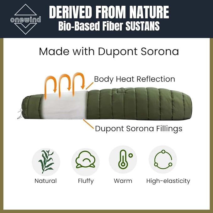 Onewind Hammock Top Quilt with Footbox, Lightweight and Portable Sleeping Quilt Camping Sleeping Bag for Backpacking and Hiking