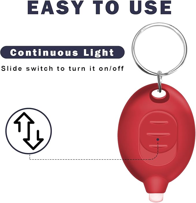 Mini LED Red Light Keychain Flashlight, Small Keychain Flashlight 12 Lumen Portable Pocket Flashlight, Ultra Bright Micro LED Flashlight Red Light Flashlight with Red Shell (6PCS)