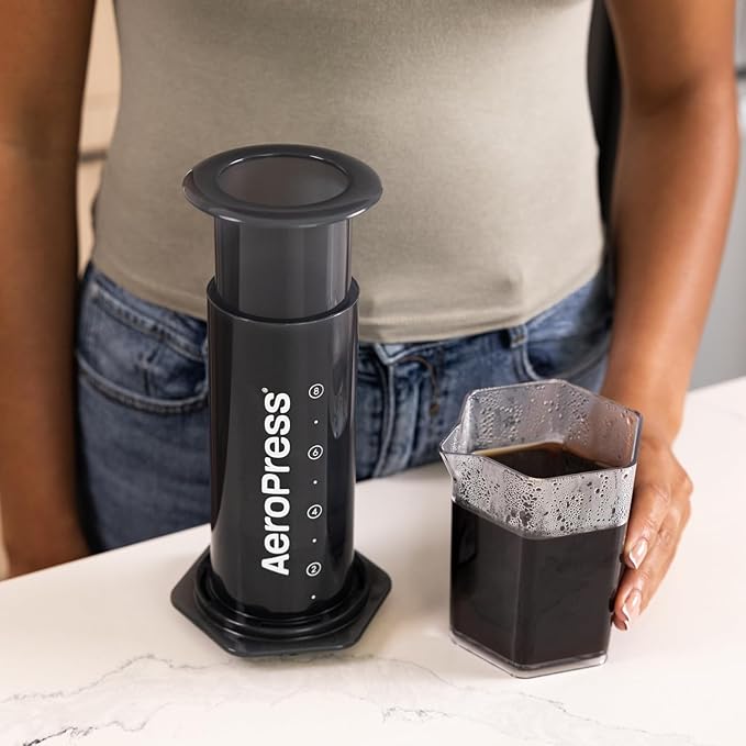 AeroPress Original XL Coffee Press – 3 in 1 brew method combines French Press, Pourover, Espresso. Full bodied, smooth coffee w/out grit or bitterness. Small portable coffee maker for camping & travel