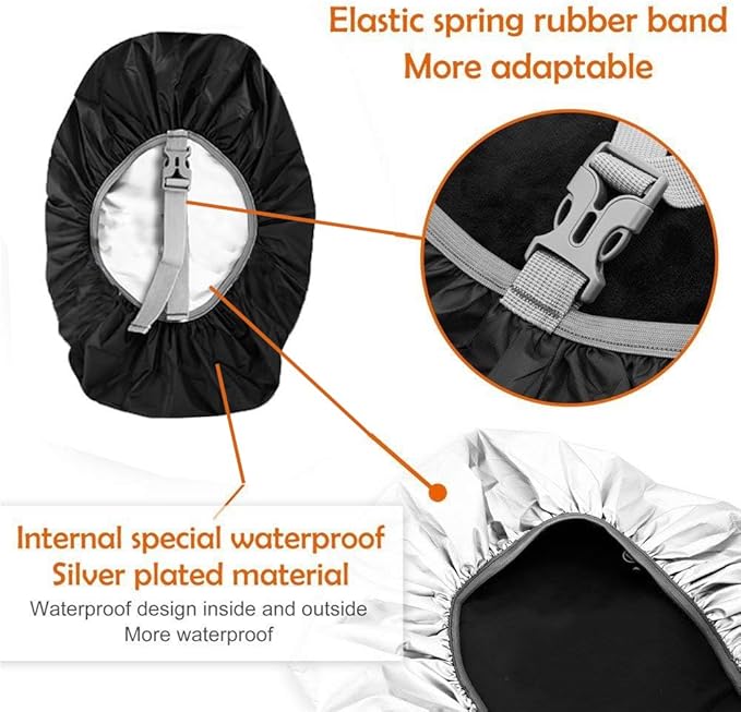 20-80L Waterproof Backpack Rain Cover with Storage Pouch and Adjustable Buckle Strap for Traveling Outdoor Hiking Camping