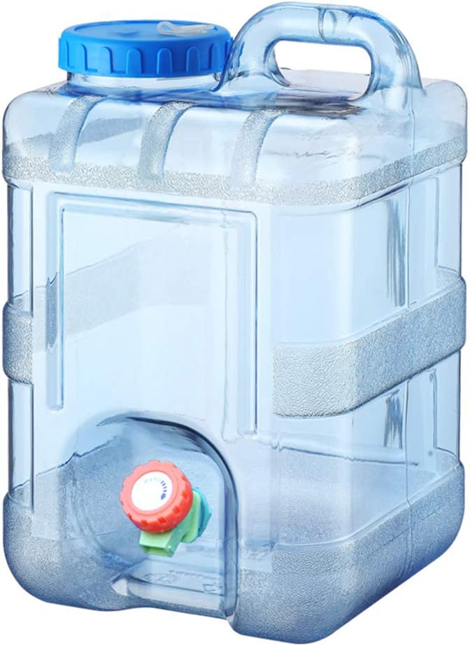 Water Storage Containers, Camping Water Container, Portable Water Tank with Faucet Camping Bucket with Tap Water Jug with Spigot BPA Free Emergency Water Storage for Outdoor Camping Hiking