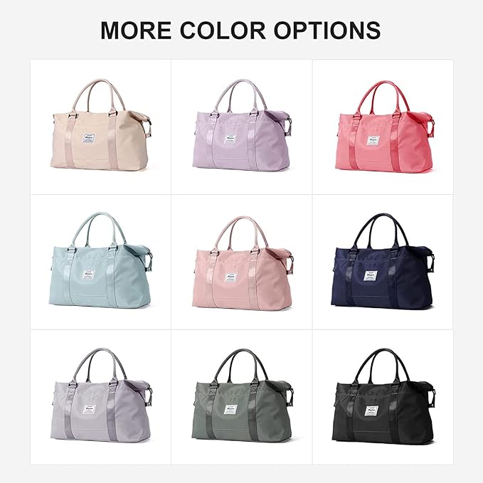 Small Black Gym Bag for Women, Stylish Duffle Travel Bag for Plane, Lightweight Duffle Bag for Women & Men, Sport Gym Tote Bag with Wet Pocket for Yoga, Pilates, Swimming