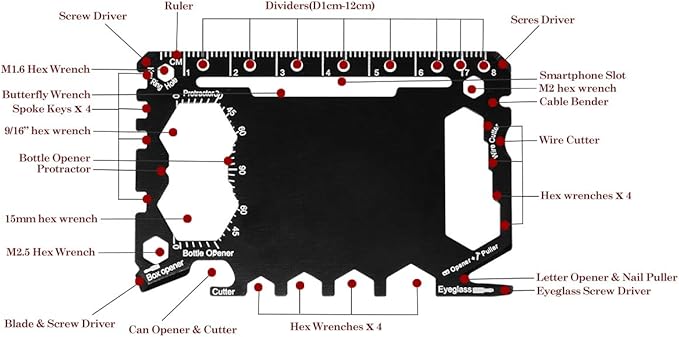 Multitool Tool Pocket Tool Gift for Men with 7 in 1 Folding Keychain Tool,18 in 1 Pocket Tool,46 in 1 Credit Card Tool Wallet Tool Gift Boxed Stocking Stuffers for Men, Husband, Father's Day Gift…