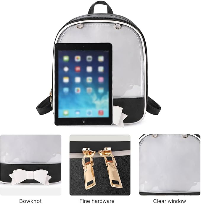 STEAMEDBUN Ita Bag Backpack Bowknot Kawaii Pin Display Backpack Bag with Insert