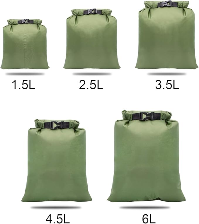 TRENDBOX Roll Top Waterproof Dry Bag Kit Storage Compression Bag Sack Poch Packing Organizers Water Resistant Camping Travel