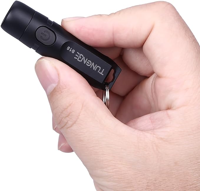 Rechargeable Keychain Flashlights, 650 High Lumens EDC Pocket Flashlights, Mini Flashlight Be Used for Camping Outdoors Emergency(Black)