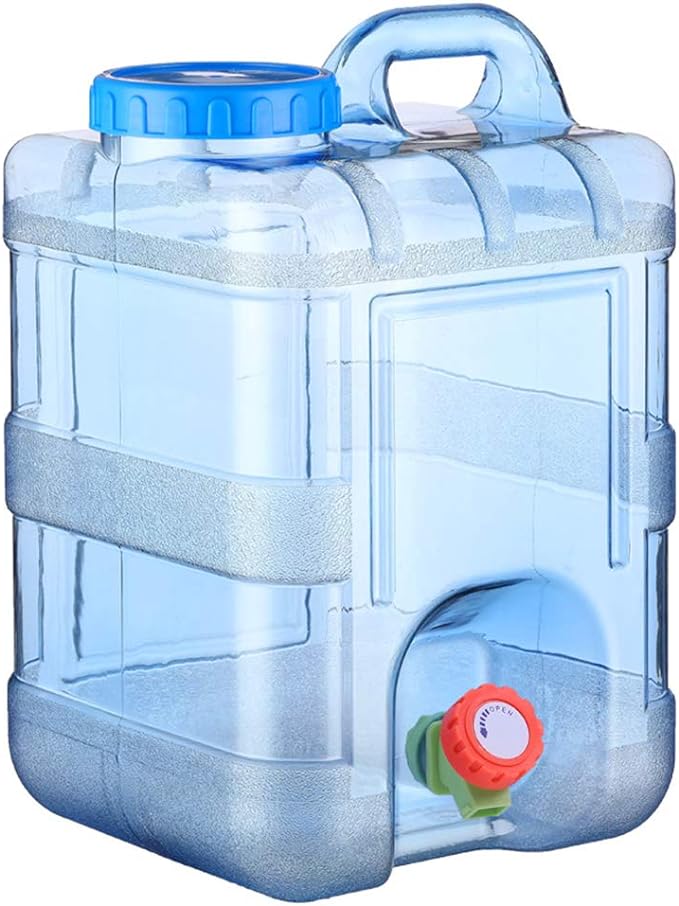 Water Storage Containers, Camping Water Container, Portable Water Tank with Faucet Camping Bucket with Tap Water Jug with Spigot BPA Free Emergency Water Storage for Outdoor Camping Hiking