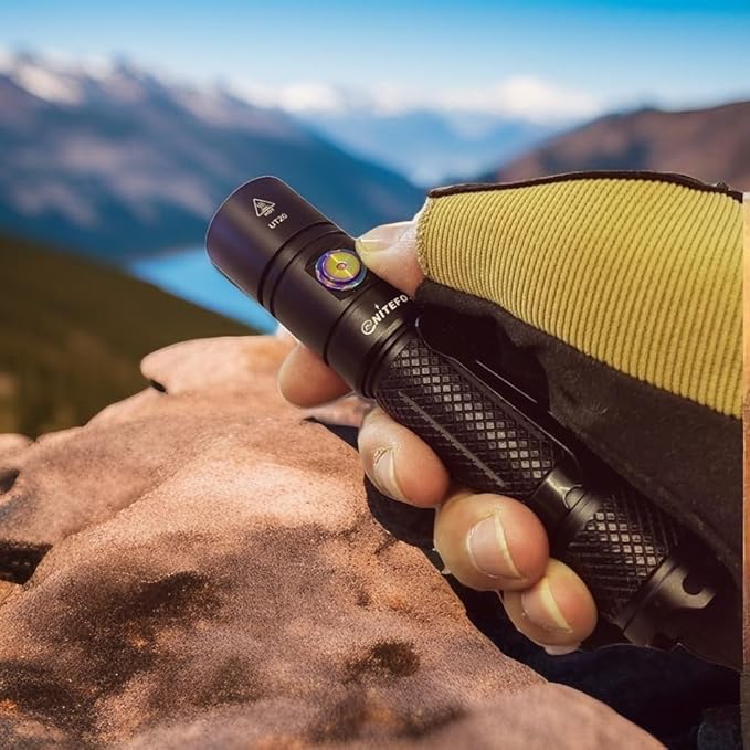 Rechargeable LED Flashlight Bright Pocket Flashlight 1500LM Handheld Flashlight Waterproof for Everyday Carry Indoor/Outdoor Hiking,Camping,Security,Emergency...(UT20)