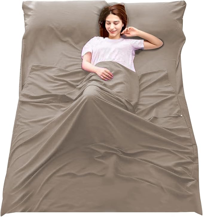 Sleeping Bag Liner Camping Travel Home Bed Sheet Lightweight Breathable Hotel Compact Sacks