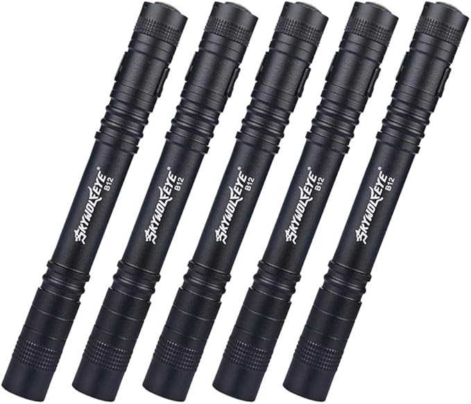 Pen Light, LED Pocket Pen Flashlight, 5 Pcs Small Mini Flashlight with Clip, 3 Modes for Camping, Outdoor, Emergency