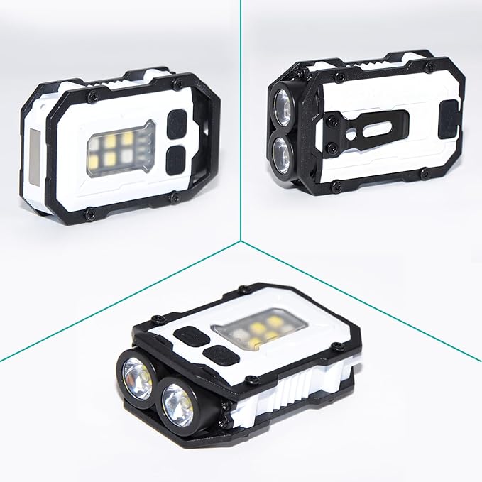 Rechargeable Pocket Keychain Lights with Lanyards,Clip on Hands Free Flashlight for Walking Camping Night Running