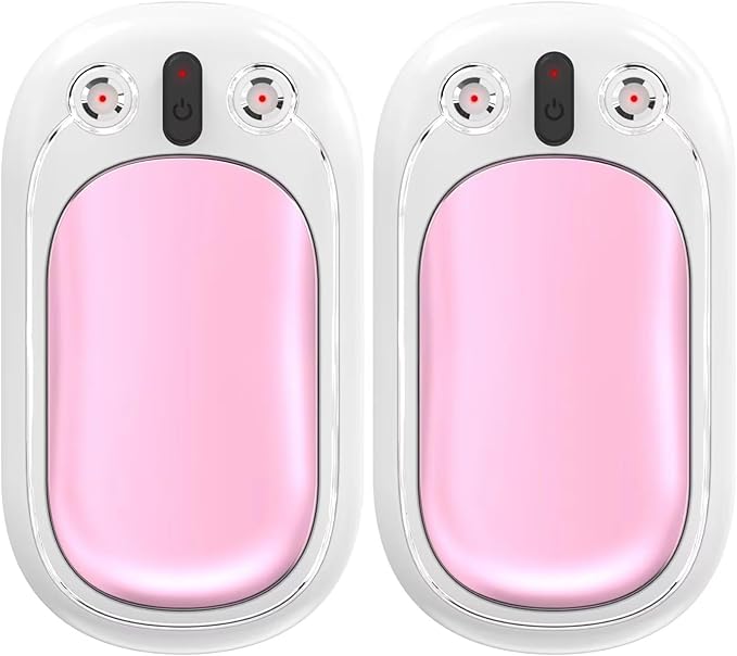 Hand Warmers Rechargeable, SECHKISS 2-Pack 5000mAh Reusable Portable Hand Warmer, 2 in 1 Electric Pocket Warmer Great for Outdoor, Hunting, Golf, Camping, Warm Gifts for Women Men…