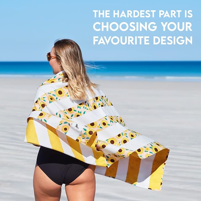 Dock & Bay Quick Drying Towel - for Sports, Gym, Travel, Yoga, Camping, Swimming - Super Absorbent, Compact, Lightweight - 100% Recycled Materials - Includes Bag - Variable Sizes