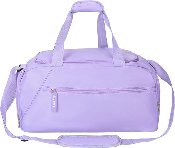 ROTOT Gym Duffel Bag, Gym Bag with Waterproof Shoe Pouch, Weekend Travel Bag with a Water-resistant Insulated Pocket