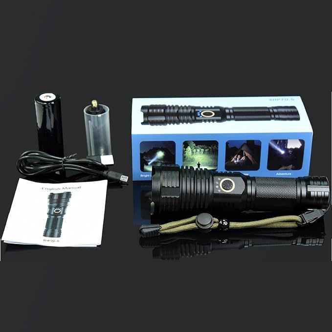Rechargeable Flashlights 990000 High Lumens, Super Bright LED Flashlight Handheld, Powerful Tactical Flashlights Waterproof W/5 Lighting Modes, 20H Runtime for Emergency & Camp