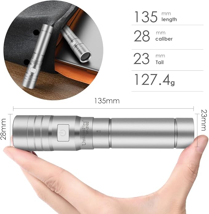 UniqueFire 365nm uv Black Light Flashlight Mini, 365nm uv Flashlight Rechargeable USB Strong UV LED Pocket Flash Light, Detector for Pet Urine, Fluorescent Agents, Paper Currency, Antique Jade
