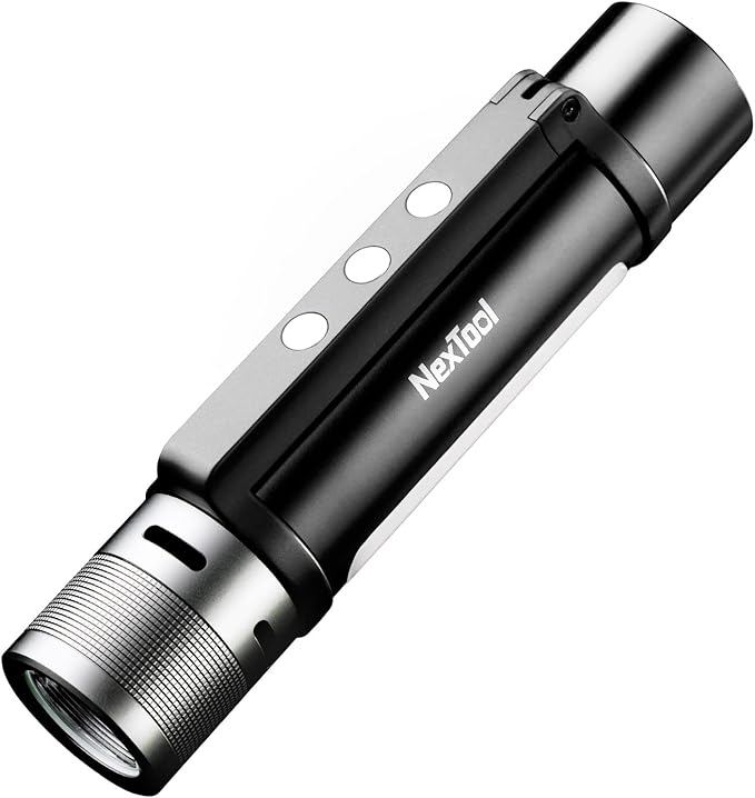 NexTool Rechargeable LED Flashlight, Waterproof, Zoomable, Magnetic, USB Charging, 1000 Lumens, 360 Rotation, 240m Irradiation Distance