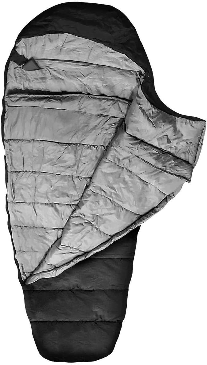 ActionHeat Electric Heated Sleeping Bag for Adults – Portable Mummy Style 5V Battery Powered Heat Sleeping Bag for Camping or Outdoor Hiking Cold Weather Black