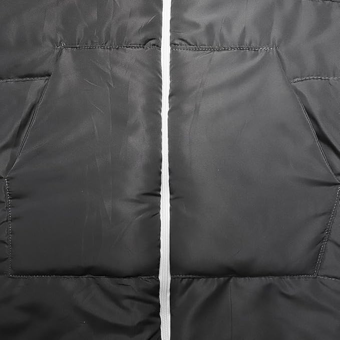 Thermotuff Wearable Sleeping Bag with Dual Hoodie, Zippered Arm Holes, Pockets & Adjustable Drawstring - Ideal for Camping, Cold Weather Hiking, and Stadium Sak Blanket