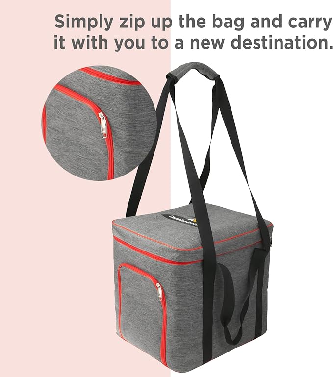 Outdoor Portable Toilet with Carry Bag (5.3 Gallons Capacity Waste Tank) Camping Porta Potty Supports 286 LBS and Up to 50 Flushes (Carry Bag Only)