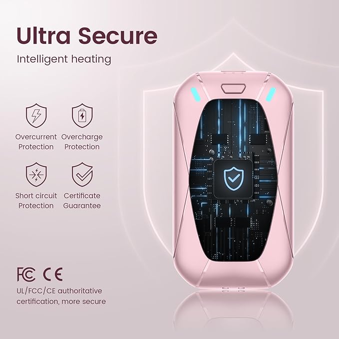 Hand Warmers Rechargeable, 2 Pack Magnetic Electric Hand Warmers, 6000mah Max 12Hrs Quick Charge Portable Hand Warmer, Great Gift for Christmas, Raynauds, Outdoors, Hunting, Golf, Camping