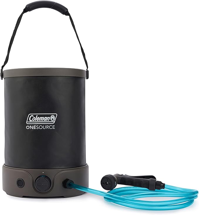 Coleman OneSource Rechargeable Outdoor Camping Gear: Camp Shower, Cordless Vacuum, Fan, Speaker, & Air Pump Options with Included Rechargeable Battery