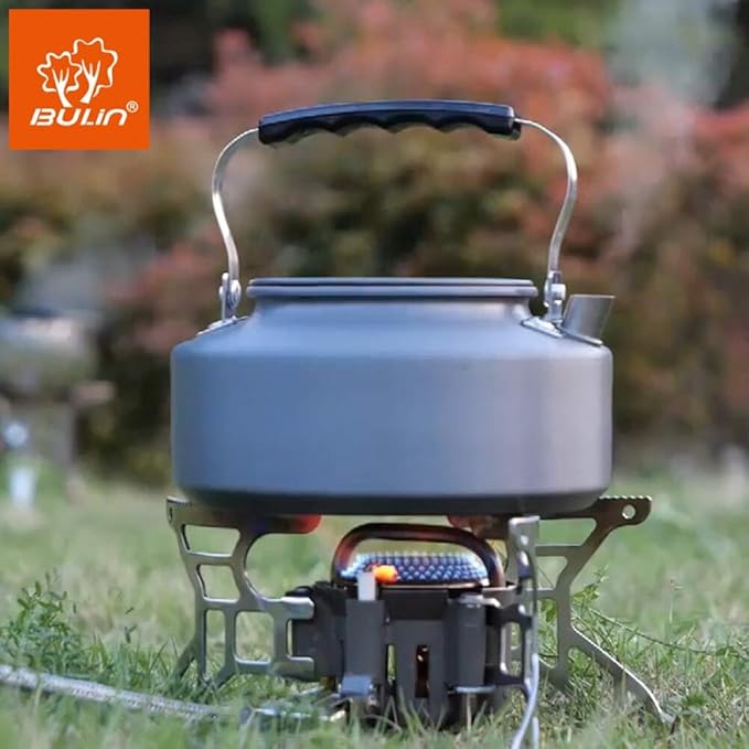 Bulin 2.2L Camping Kettle Camp Tea Coffee Pot Large Outdoor Hiking Kettle Pot Portable 2.4 Quart Camping Tea Kettle