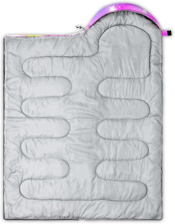 BSNTHO Rainbow Camping Sleeping Bags,3 Season Warm & Cool Weather,Lightweight,Waterproof Sleeping Bags for Adults & Kids,Traveling,and Outdoors,Camping Gear Equipment,31x90inch