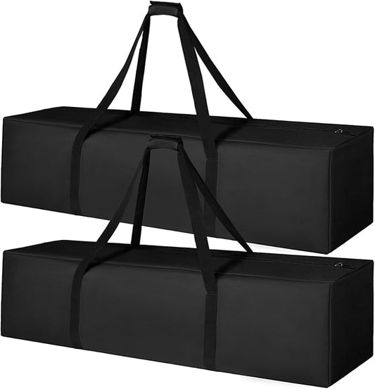 INFANZIA Duffel Travel Sports Equipment Bag, Long Luggage Bag with Upgrade Zipper Water Resistant, Extra Large Foldable Storage Bag for Camping, Tent, Tripod, Fishing(50x13x13 inch,2PCS)