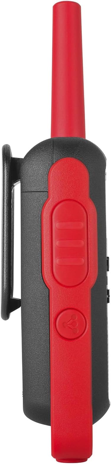 Motorola Solutions, Portable FRS, T210, Talkabout, Two-Way Radios, Rechargeable, 22 Channel, 20 Mile, Black W/Red, 2 Pack