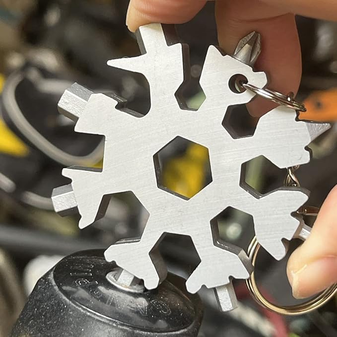 20 In 1 Snowflake Multi Tool, Cool stocking stuffers for men Christmas Gift,Unique Gift for Men Dad Women