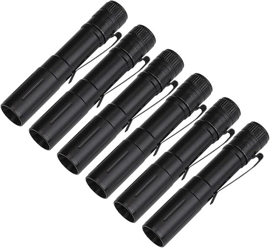 KunHe 6 Pack Small Mini Single Mode Led Powerful Flashlights AAA Battery 1 Mode Flashlight Pen Light Penlight Flashlights Pocket Tiny Compact EDC High Lumens Bright Flashlights