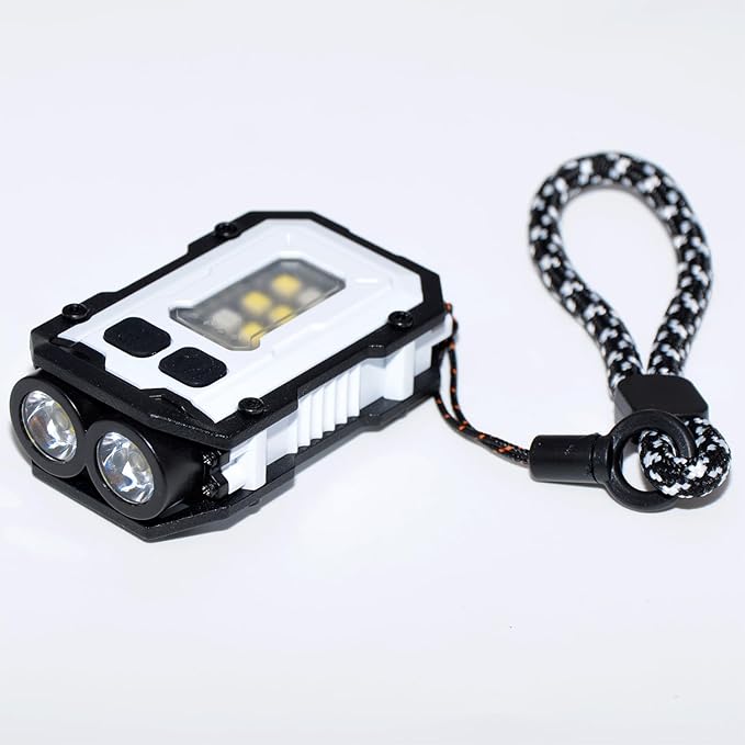 Rechargeable Pocket Keychain Lights with Lanyards,Clip on Hands Free Flashlight for Walking Camping Night Running