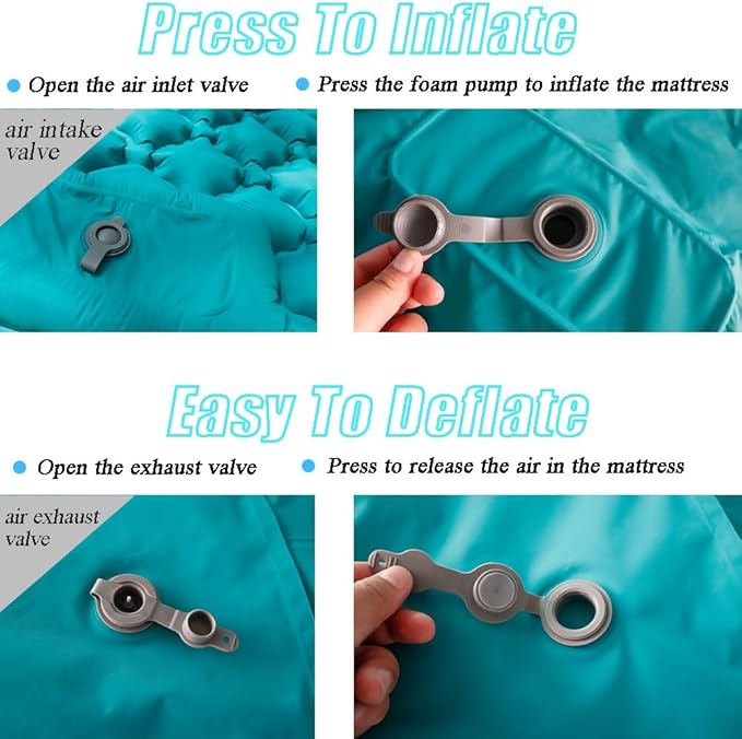 Sleeping Pad Ultralight Inflatable Sleeping Pad for Camping,Built-in Pump, Ultimate for Camping, Hiking,Lightweight Inflatable Sleeping pad