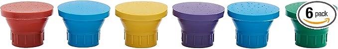 6 Pcs Bottle Top Waterers - Portable Dog Shower Outdoor - Bottle Cap Sprinkler - Bottle Shower Head for Road, Travel, Camping & Hiking, Plastic