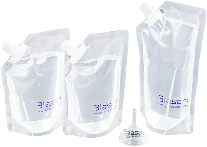 Concealable Plastic Cruise Ship Rum Sneak Flask Kit Set (1x16oz, 2x8oz)