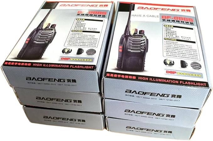 BAOFENG BF-888S Walkie Talkies Long Range for Adults with Earpieces, 16 CH Baofeng Two Way Radio (Pack of 12) with one Programming Cable