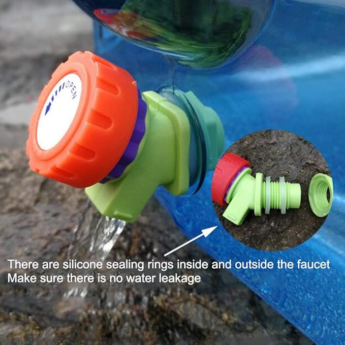 JQWYGB Camping Water Container - 2.6 Gallon Water Storage Container with Spigot, Portable Large Water Tank for Outdoor Camping Picnic Hiking Car Driving Home Emergency Water Storage