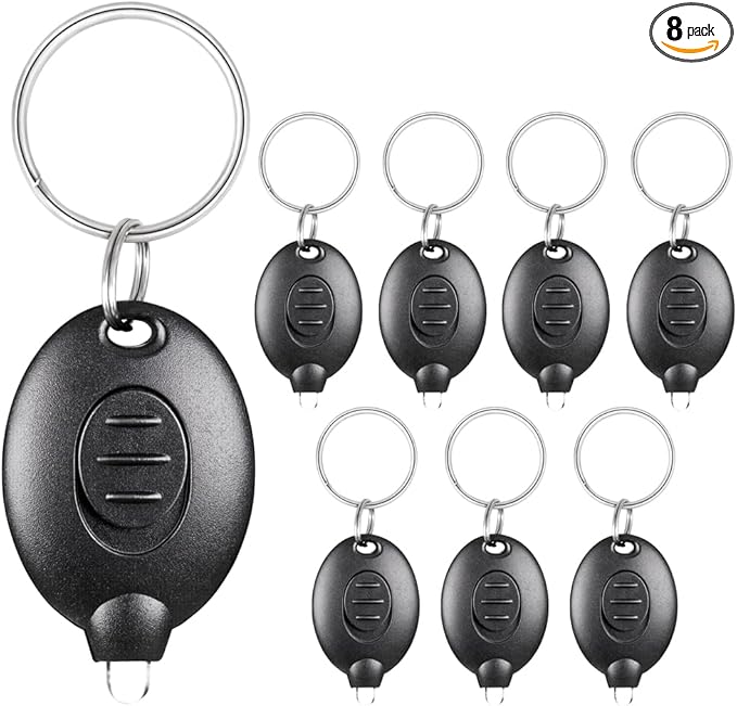 8 Pack Ultra Bright Mini LED Keychain Flashlight, Small Key Ring Flashlight, Portable LED Keychain Light
