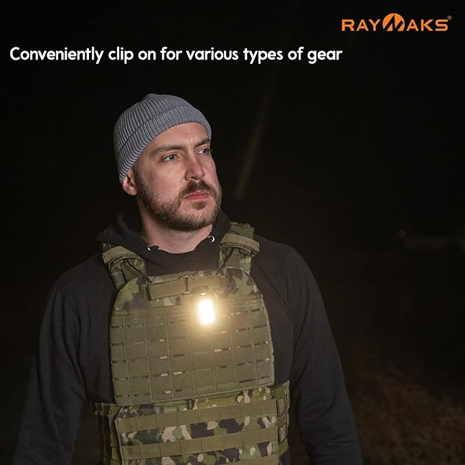 Ultra Bright 200 Lumen LED Caplight, Lightweight Cap Light, Clip on Hat Light, Rechargeable Micro USB, Waterproof, Durable, Best for Camping, Hiking, Running, Fishing CapRayO D2C