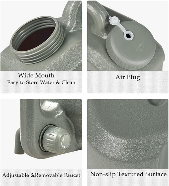 Naturehike Camping Water Container, 3.17/5.28 Gallon Portable Water Container with Spigot, Water Tank, Portable Emergency Water Storage Camp Water Jug for Camping, Hiking