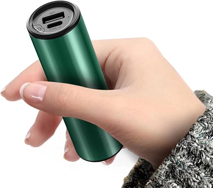 Hand Warmers Rechargeable, 1 Pack 8000mAh, Electric Portable Pocket Hand Warmer, 2 in 1 Hand Warmers and USB C Power Bank, Great Winter Warm Gifts for Ourdoor, Camping, Hunting, Girls