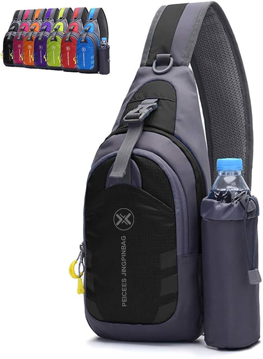 Peicees Chest Crossbody Sling Backpack Bag Travel Bike Gym Daypack for Women Men