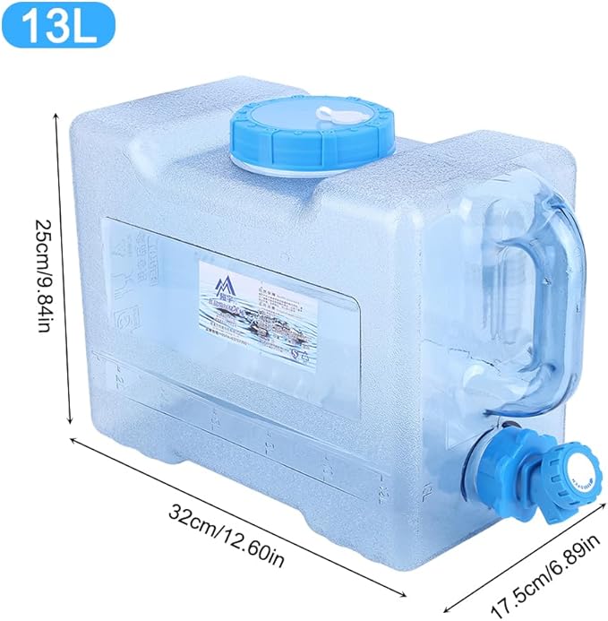 Water Storage Containers, Camping Water Container, Portable Water Tank with Faucet Camping Bucket with Tap Water Jug with Spigot BPA Free Emergency Water Storage for Outdoor Camping Hiking