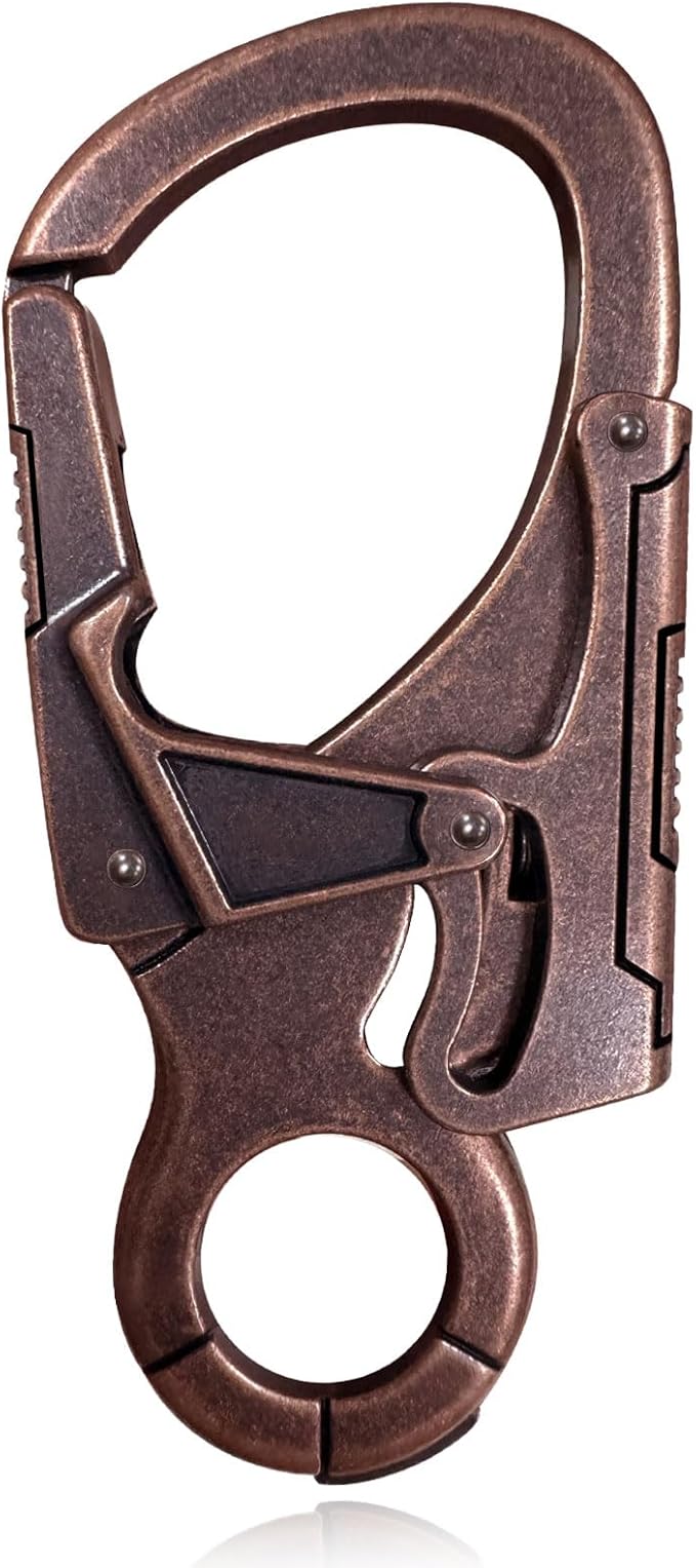 Ahiller Muscular Carabiner Hook,3.1" Alloy Thick Keychain Clip for Man, Outdoor Camping, Hiking Accessories, Key Ring
