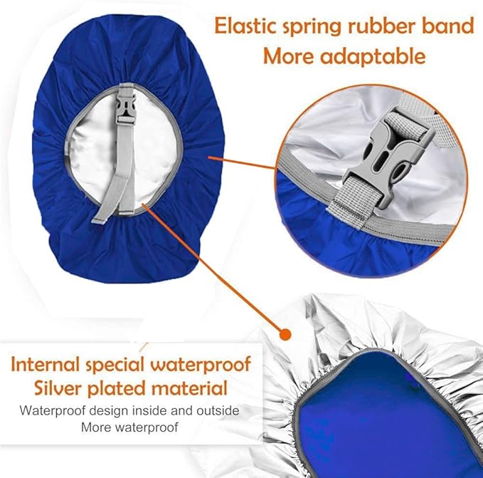 20-80L Waterproof Backpack Rain Cover with Storage Pouch and Adjustable Buckle Strap for Traveling Outdoor Hiking Camping