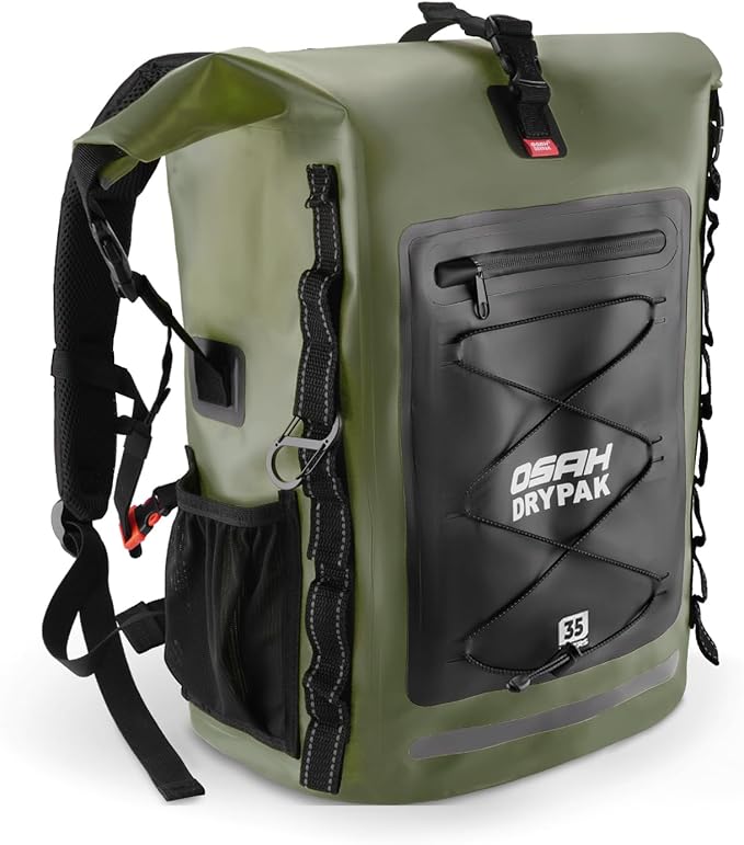 Waterproof Backpack Dry Bag 35L/55L β Heavy Duty Roll-Top Hiking Backpack for Travel, Kayaking, Boating, Camping, Rafting and Fishing